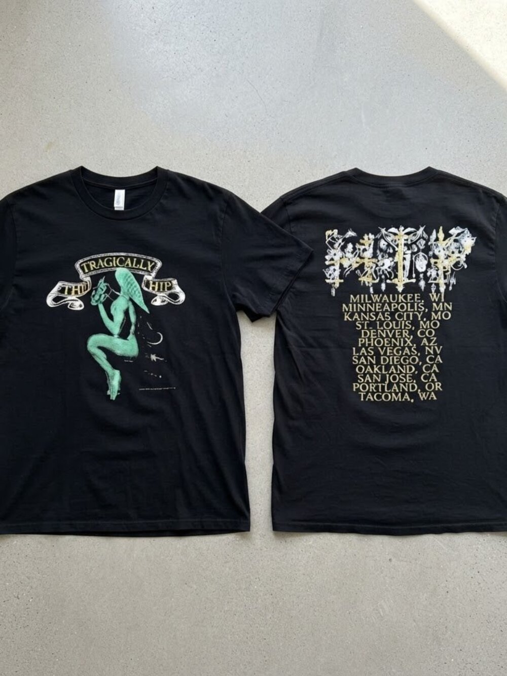The Tragically Hip 1993 Tour Black T-Shirt S-4XL